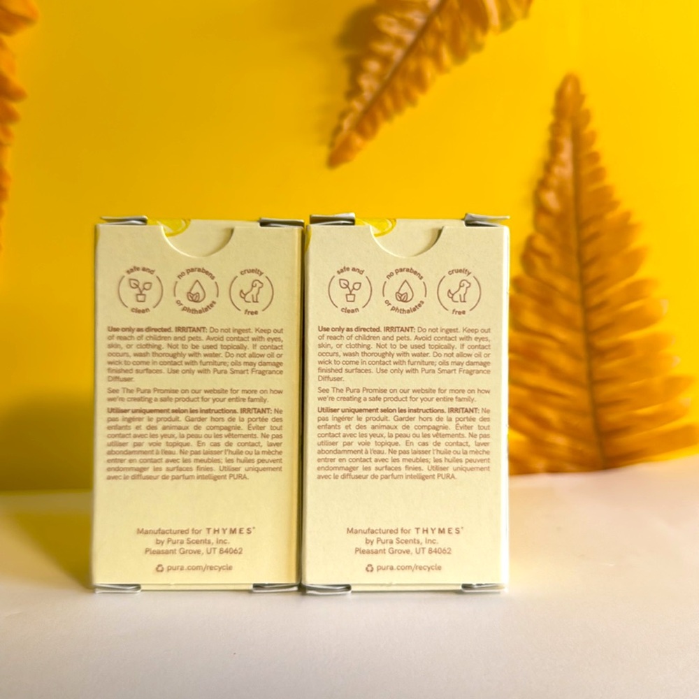 Thymes Lemon Leaf Pura Smart Home Plug-in Diffuser Refills - Pack of 2 - Picture 3 of 8